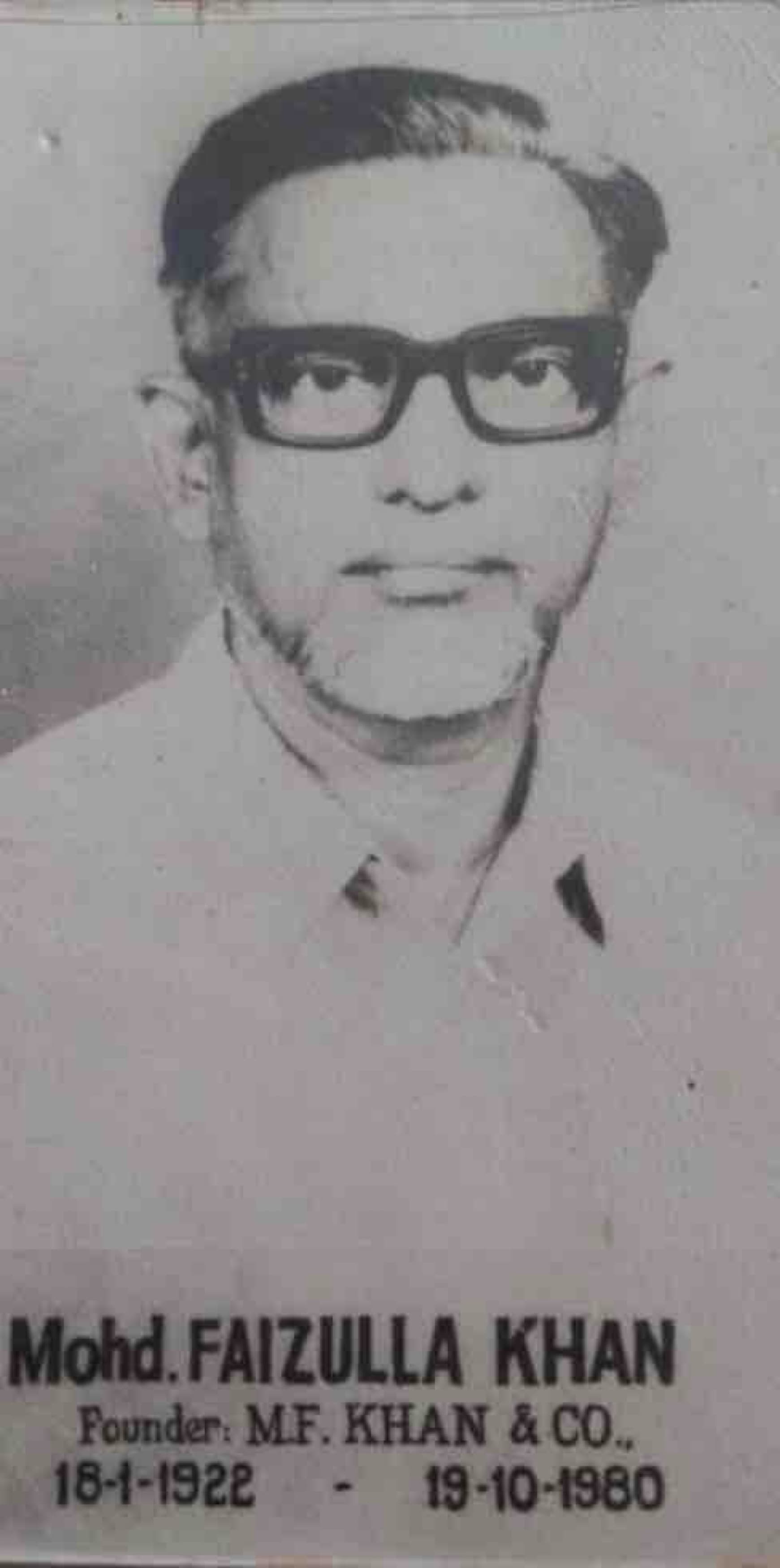 MF Khan, Founder of M.F. KHAN & CO. (1922 - 1980)