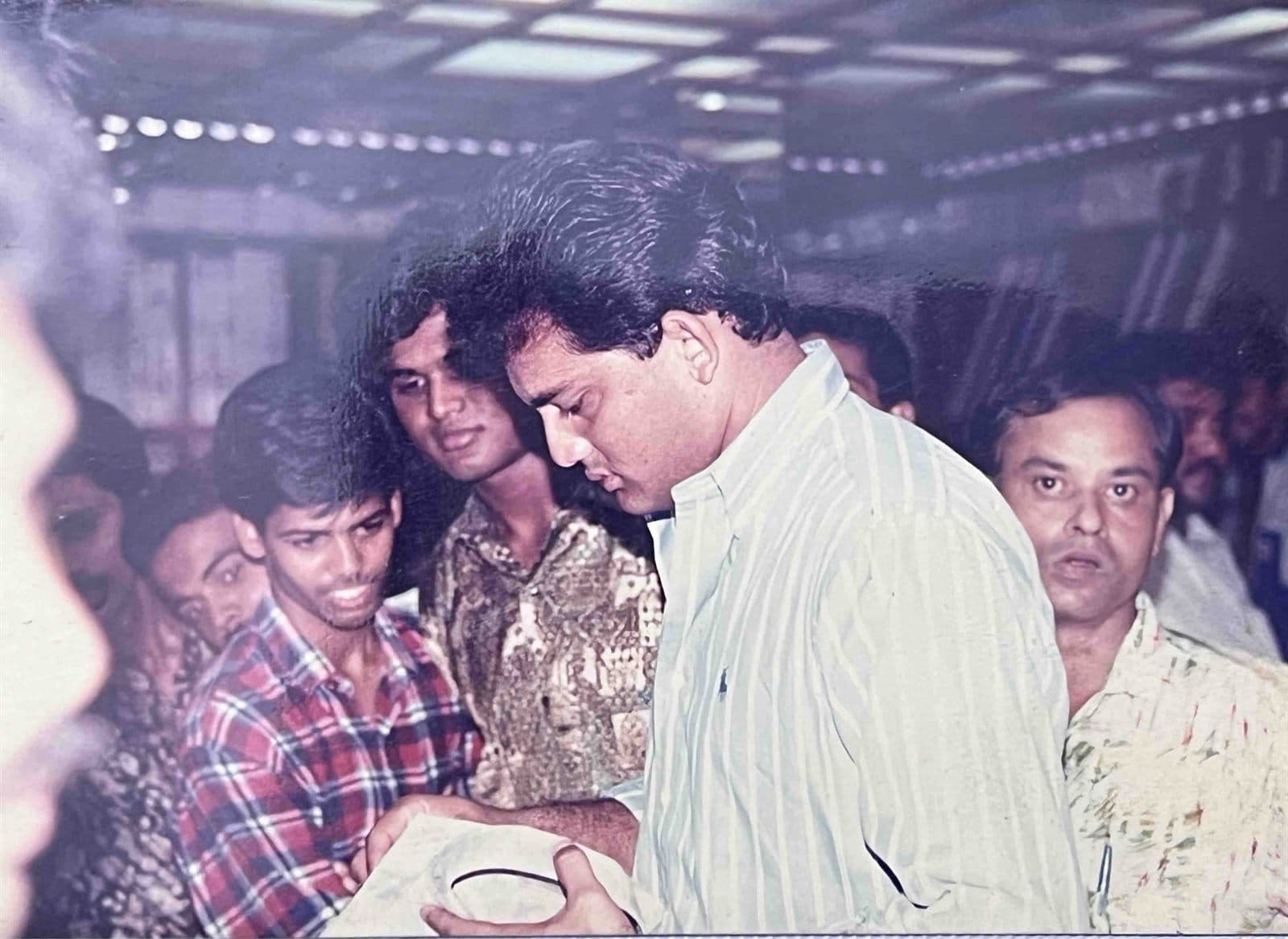 A Classy Encounter: Mohammad Azharuddin (1990s) - Chairman Mohammed Ahmed Ali Khan hosting former Indian Cricket Captain Mohammad Azharuddin at MF.Khan. | MF.Khan Heritage Archives Visakhapatnam