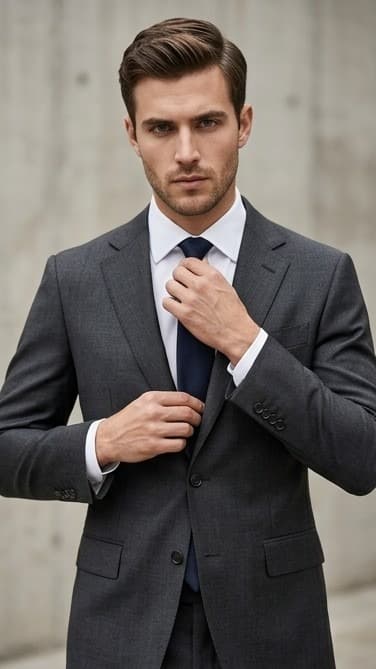 Charcoal Chalkstripe Flannel