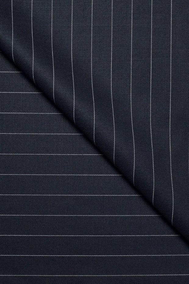 ITALY SUPER 150s NAVY PINSTRIPE - MF.Khan Visakhapatnam