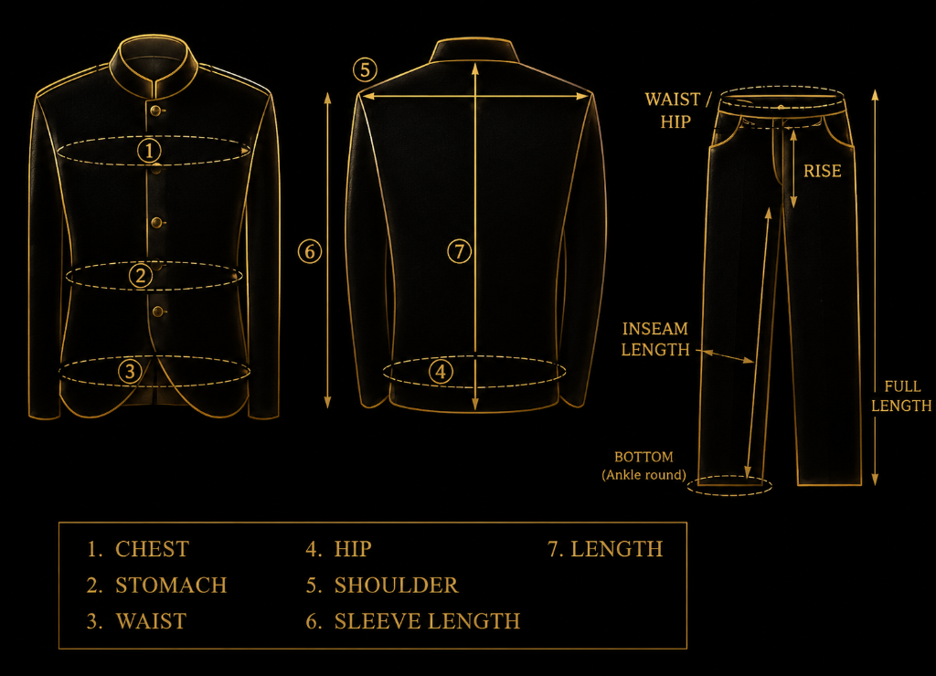 Anatomy of a Suit Measurement Guide